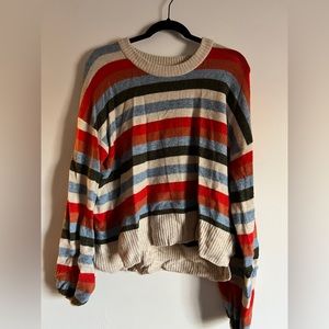 Madewell Balloon Sleeve Striped Sweater Size M
